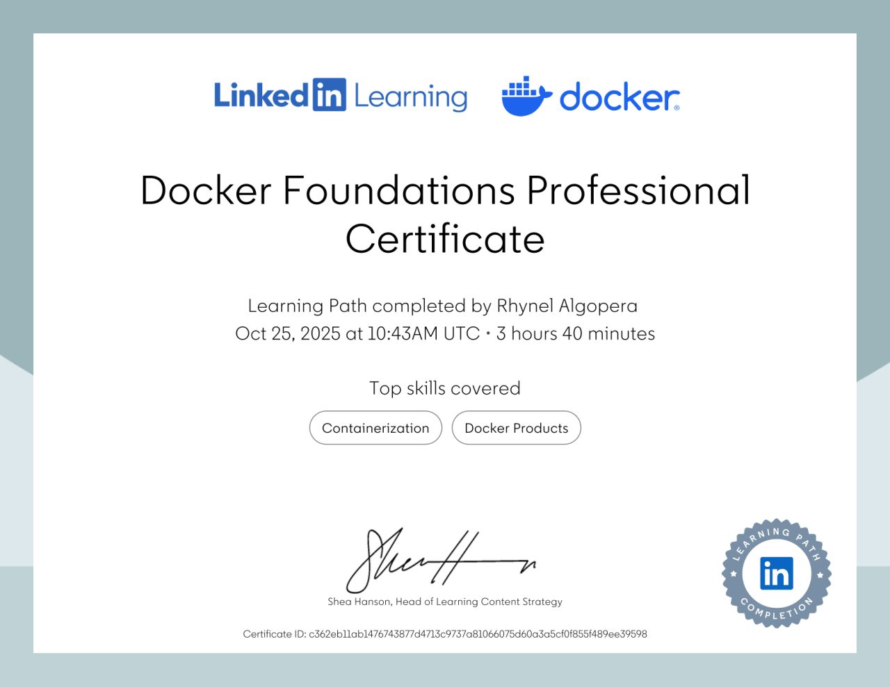 Docker Foundations Professional Certificate
